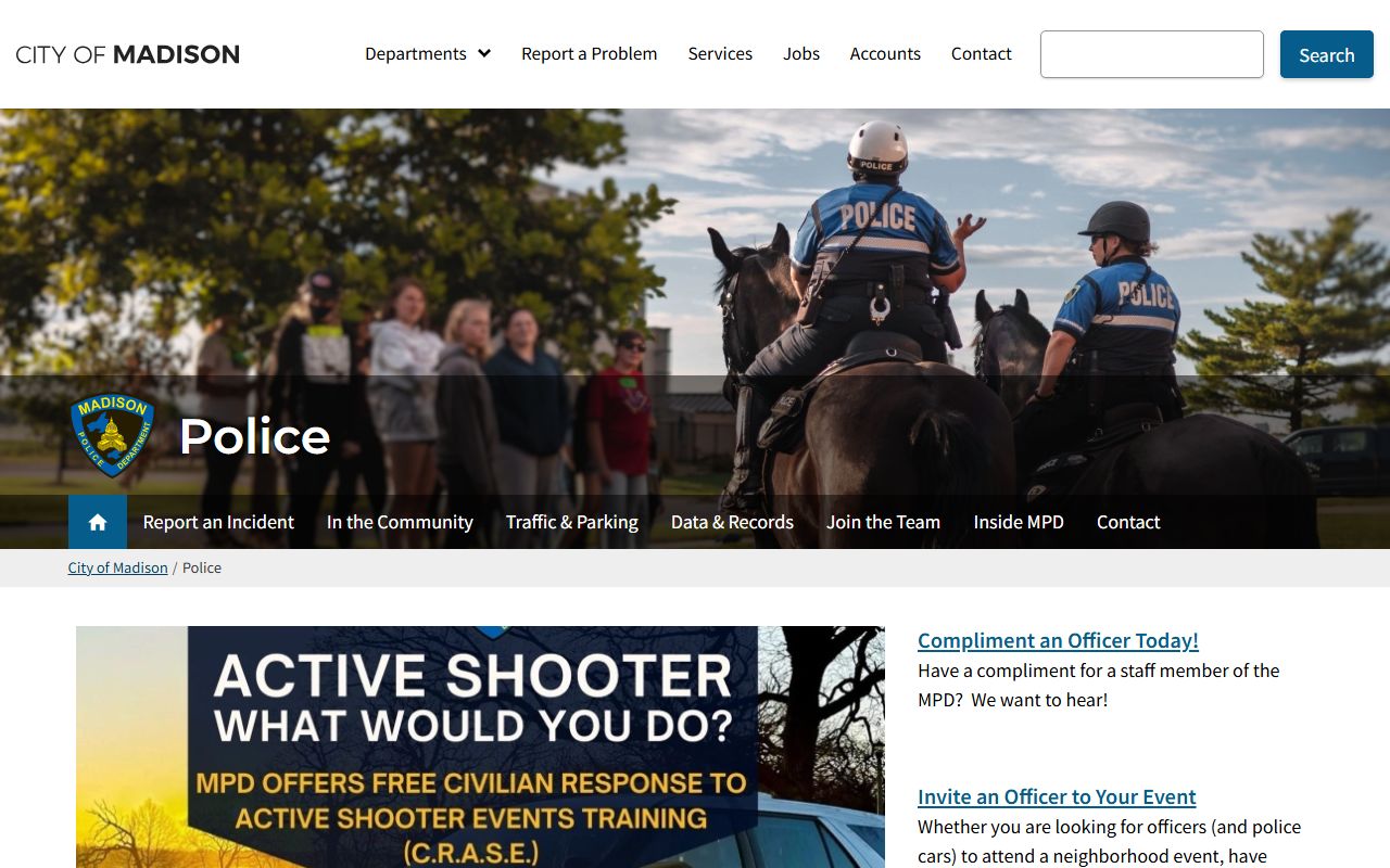 Madison Jail Roster police image