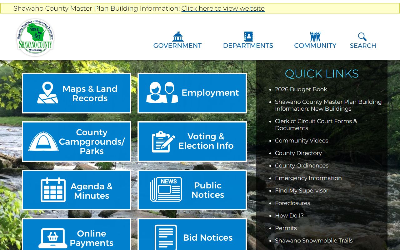 Shawano County Jail Roster source image from Shawano County Government