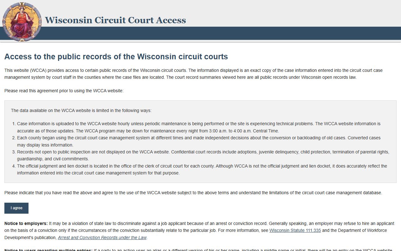 Wisconsin Jail Roster source image from Wisconsin Circuit Court Access